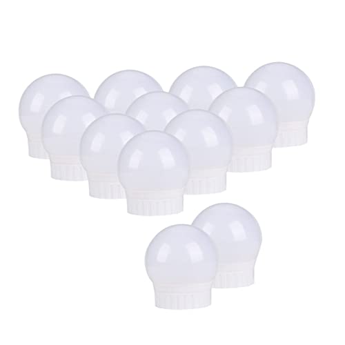 OSALADI Lámpara de Espejo de Tocador con 12 Bombillas Led Usb Pasta Adhesiva sin Necesidad de Taladrar Elegante Y Decorativa