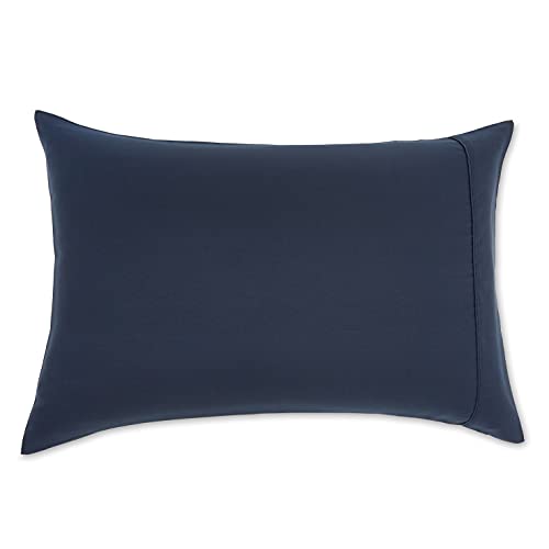 Amazon Basics Standard Pillow Cases Set of 2 - Lightweight, Super Soft Easy Care Microfiber, Navy Blue, 30" L x 20" W, Pillows Not Included