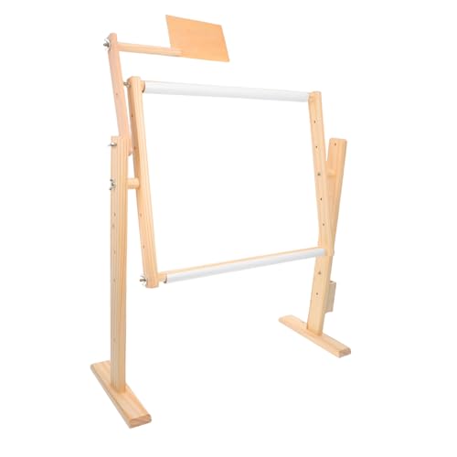DOITOOL Soporte de Madera para Bastidor de Tapiz Ajustable con Altura Regulable para Bordado y Manualidades Casa y Talleres