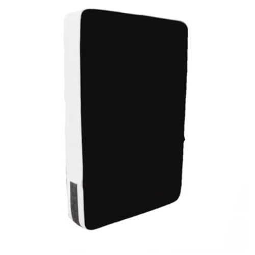 QHZYMX 11.7x19.8in 15.7x23.6in Youth Football Blocking Pad - Lightweight Blocking Shield Pad for Volleyball, Basketball, Martial Arts Training - with 3 Handles(Black+White,15.7x23.6x3.9in)