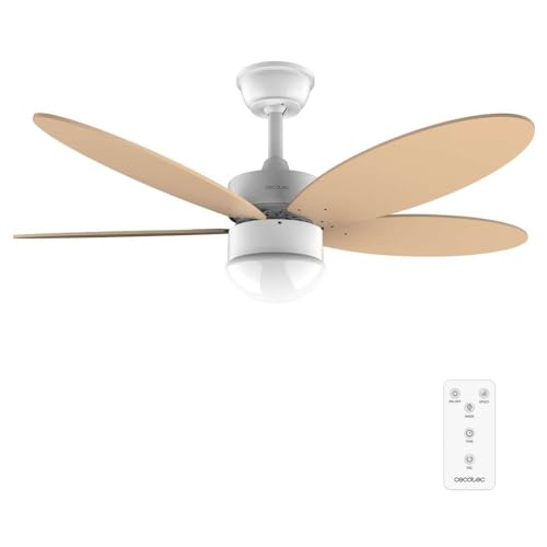 Cecotec Ventilador de Techo con Luz EnergySilence Aero 4260 Orange. 40 W, Motor DC, Diámetro 42”...