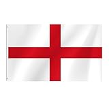 England Flag, 3x5 Ft English Flag, Vivid Color Fade Resistant With Brass Grommets for Party Parades Sports Events Patriotic Holidays Outdoor Indoor Decorations