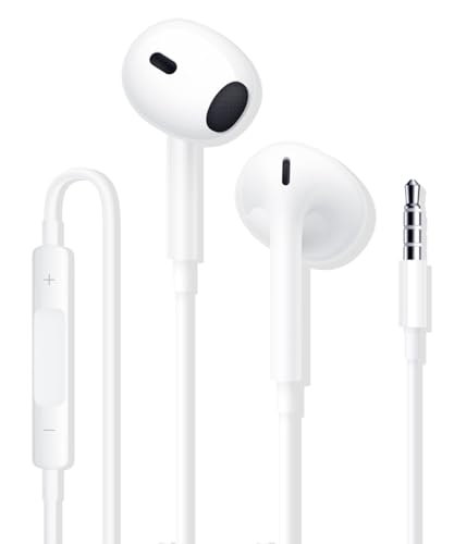 Cuffie con Filo, Cuffiette In-Ear Stereo con Microfono e Controllo,Auricolari con Filo-Compatibile con Samsung/iPhone/iPad/Huawei/Xiaomi/Android/Sony/PC/MP3 per cuffie Jack da 3,5 mm