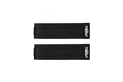 Pure Cycles Bike Pedal Straps Pedal Toe Clips Straps, Black