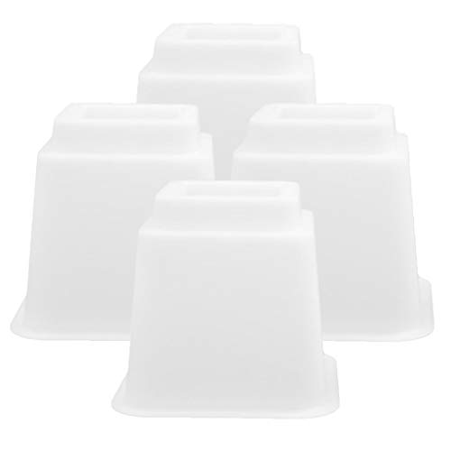 LZVMLNQI 4 elevadores de muebles para sofá, cama, mesa, silla, patas elevadoras, color blanco, 12,7 cm, 4 piezas, color blanco