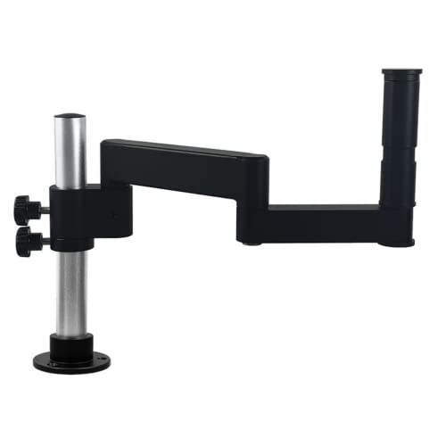 Microscope Articulating Arm Stand, 360° Rotatable Universal Clamp Microscope Stand, for Stereo Trinocular Professional Microscope HDMI Camera Phone Soldering Repair Tools (25mm No Clamp)