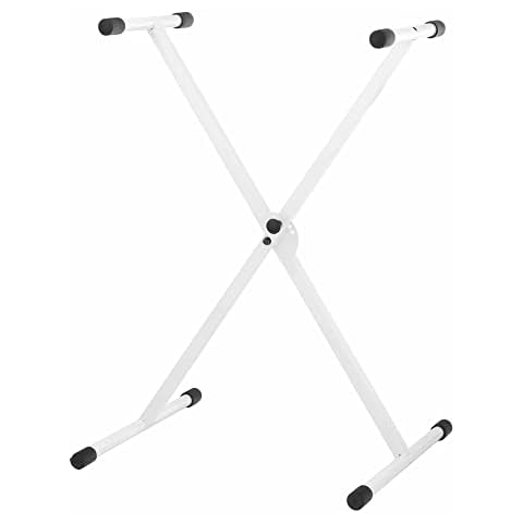 Classic Cantabile X Keyboard Stand Height Adjustable White Cover