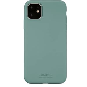 Holdit Siliconen Hoesje iPhone 11 (6,1″) – 0,8mm Ultra thin Silicone Case – Volledige bescherming en Bescherming voor de cameralenzen – Gripvriendelijk oppervlak – Moss Green