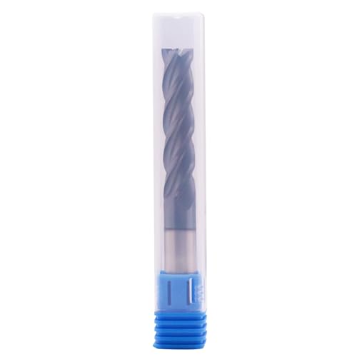 Image of 7 /16 inch 4 Flute Solid Carbide Long Square End Mill, 4 inch OAL, AlTiN Coated | 35 Helix, 7 /16 inch Cutting Dia, 7 /16 inch Shank Dia, 2 inch LOC, for Milling Alloy Steel, Carbon Steel, Cast Iron, Copper