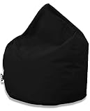 PATCH HOME Patchhome Sitzsack Tropfenform - Schwarz für In & Outdoor XL 300 Liter - mit Styropor Füllung in 25 versch. Farben und 3 Größen