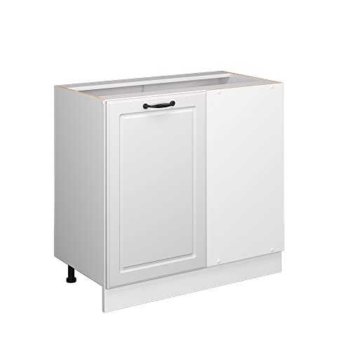 Vicco Eckunterschrank R-Line, Weiß Landhaus/Weiß, 86 cm ohne Arbeitsplatte Vicco Eckunterschrank R-Line, Weiß Landhaus/Weiß, 86 cm ohne Arbeitsplatte