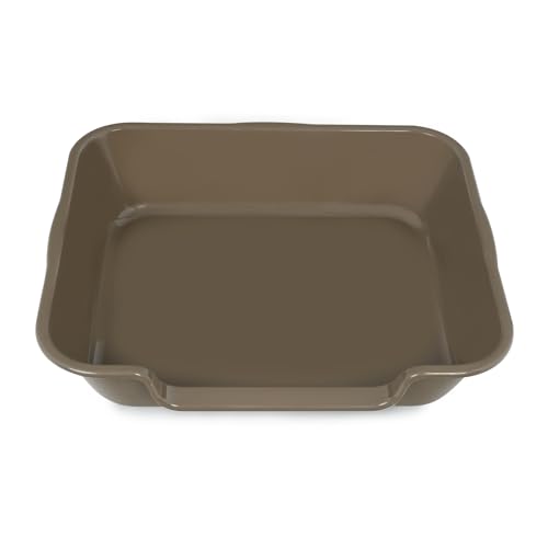 1 Pack Extra Large Dog Litter Box Pan Tray (ABS Material), Low Entry Jumbo Senior Litter Boxes for Multiple Kitten Big Cats, Pet Safe Indoor Dog Potty (Chocolate, 24" L x 20" W) - Image 4
