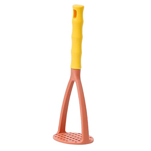 Duiaynke Schiacciapatate multifunzione, manico ergonomico, gadget da cucina, schiacciapatate manuale per frutta e zucca (rosa)