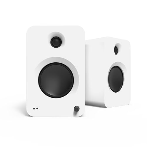 Image of Kanto REN 200W Powered Speaker System with HDMI ARC Input for TV & Home Theater | USB-C and Bluetooth 5.3 | High /Low Pass Filter | Pair | Matte White