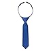 Jacob Alexander Infant's Toddler's 8" Pretied Ready Made Solid Color Hook and Loop Band Tie - Royal