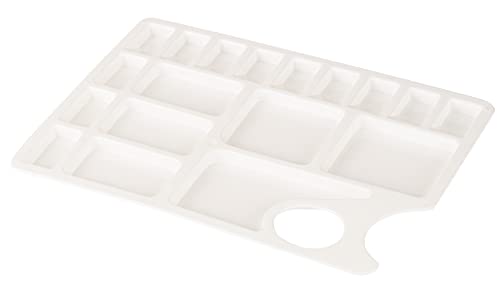 Image of Worison 18 Wells Plastic Painting Palette with Thumb Hole for Better Grip