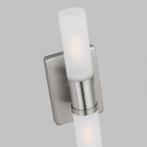 Image of Generation Lighting 4465002-962 Keaton Vanity, 2-Light 80 Total Watts, Brushed Nickel Silver