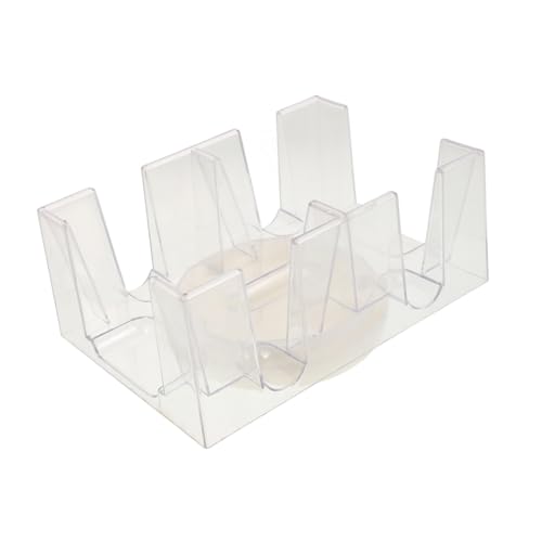 Totority Easy to Use Poker Holder 6 Deck Card Display Rotating Poker Storage Case