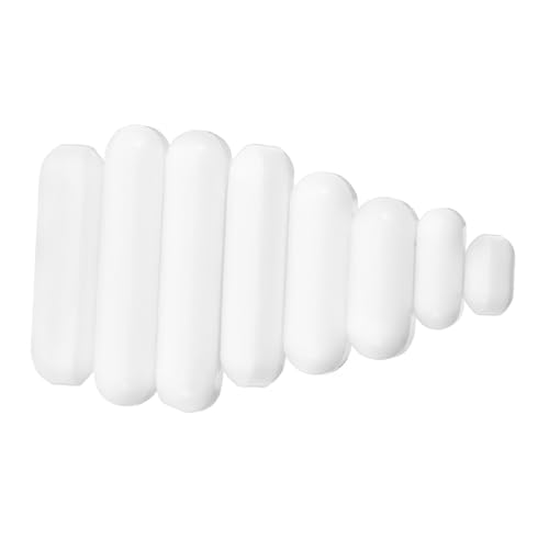 HEALLILY Lab Stir Plate Magnetic Bar 8 PTFE Magnetic Stirrer Bars for Fast Even Liquid Mixing Cleaning