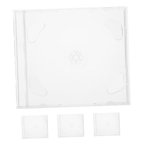 CIYODO 4Pcs Disc Boxes Portable CD Storage Organizer CD Holder Case for Dvd and CD Protection for Home and Car Use Compact Disc Storage