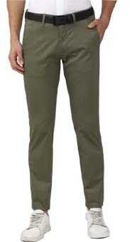 Official Flore Men Regular fit Pure Cotten Non Faded Casual Trouser (30, Light Green)