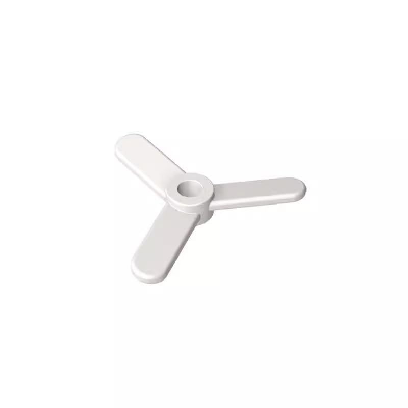 Gobricks GDS-2034 Propeller 3 Blade Small 50PCS Compatible with Lego Toy 2421 DIY Parts and MOC Components for Major Brick Brands Color:White 1