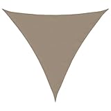 Tidyard Sonnensegel Oxford-Gewebe Dreieckig 4,5x4,5x4,5 m Taupe, Sonnensegel UV-Blockierung Polyester Sonnendach for Große Terrassen Außengastronomie Sitzgruppe Eventbereich Gartenhaus135453