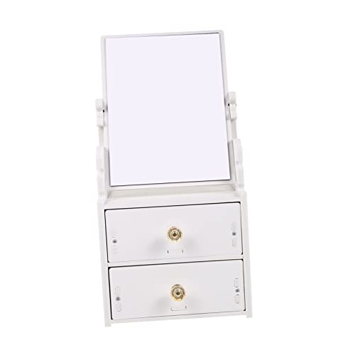 Boîte de rangement cosmétiques avec miroir grand format VICASKY - 2