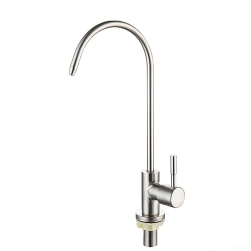 RichVibe Grifo de cocina con filtro de agua potable, de acero inoxidable 304, moderno grifo de filtro de agua para el hogar, grifo de ósmosis inversa (plateado)