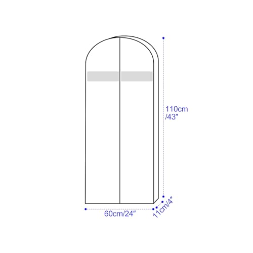 3 Pcs Garment Bags for Suits & Dresses, Breathable Dust Covers, Padded Hanging Clothes Storage, Dustproof Clothing Bags (Red, 60x130cm/24x51in)2