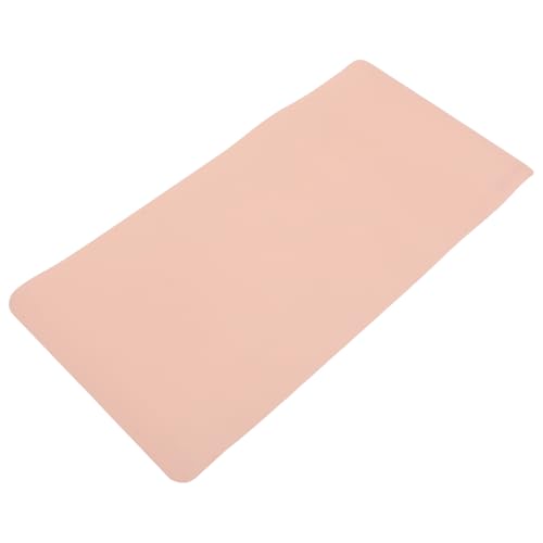 EXQUIMEUBLE Almohadilla para Manicura para Manos Plegable 300x600 Mm de Microfibra Suave y Pu Cuero Rosa Claro, Reposamanos para Mesa de Uñas, Tapete para Salón y Uso Color Aleatorio