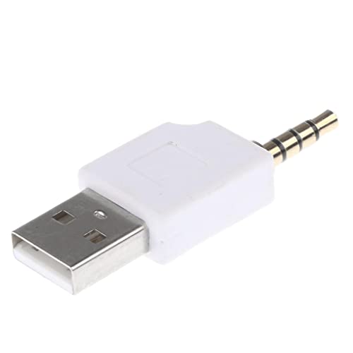 Tiuimk Adattatore da USB a 3,5 mm P35, compatibile con iPod Shuffle 1a 2a generazione, design portatile, ricarica tramite USB, facile connessione