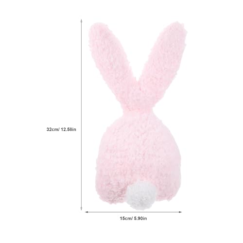 NUOLUX 毛足が柔らかい粉色ウサギぬいぐるみ 抱き枕プ 家やの装飾に キッズ向けラビットトイ インテリアに映えるカントリー風デコレーシ