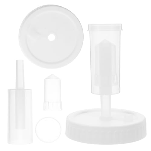 SOIMISS 2 Piezas Tapas de Fermentación para Tarros Mason Válvula Unidireccional Segura Diseño de Cierre Hermético para Conservar Sabor Natural Kit Plástico Boca Ancha para Fermentación