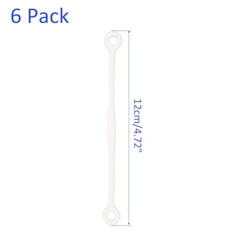 M METERXITY 6 Pack Tennis Dampener - Shock Absorber, Silicone Racquet String Damping, Apply to Tennis Racket (12cm, Clear) - Image 3