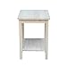 International Concepts Portman Accent Table, Solid Parawood, Unfinished