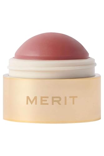 MERIT Flush Balm Cream Blush Archival Cool Mauve | Hydrating Radiant Cheek & Lip Tint Stick with Vitamin E | Lightweight Buildable Vegan & Cruelty-Free Blush