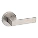 Kwikset 720SALRDT-15 Singapore Lever with Round Rose Passage Door Lock with 6AL Latch and RCS Strike Satin Nickel Finish
