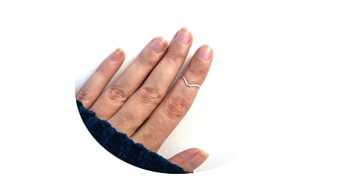 Bague de phalange en argent forme V