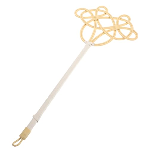 NULYLU Long Handle Rug Duster with Plastic Imitation Rattan Weave for Efficient Dust Removal Practical Carpet Beater for Household Textiles Cleaning Sturdy and Reliable Home Rug Beater
