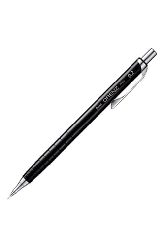 Porte-mine avec guide de mine Pentel Orenz 0,2 mm noir XPP502-AX sur carte blister