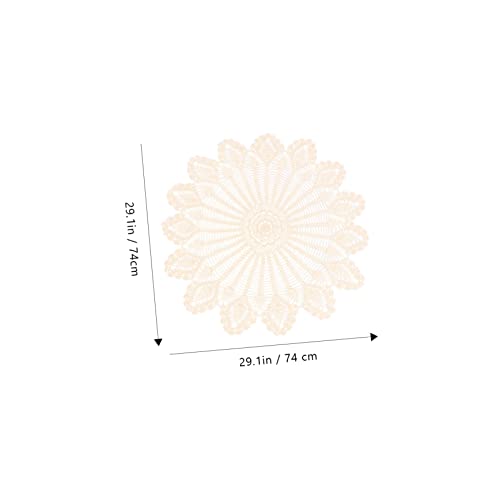 Nappe de table à manger en coton crochet nappe décorative rétro