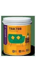 Image of Asian Paint Tractor Emulsion White Economy Emulsion - Affordable | Good Coverage, Smooth Finish | 20 Liter (White)