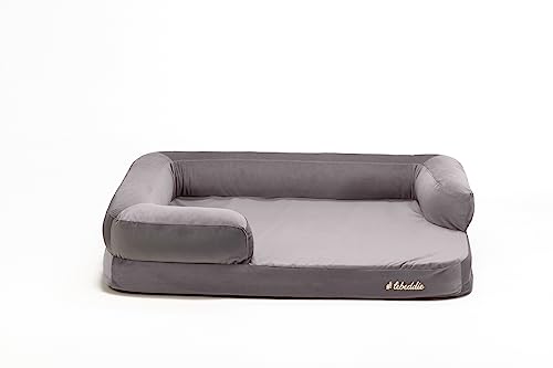 Panier orthopédique lavable anti-odeur pour chien sensible gris