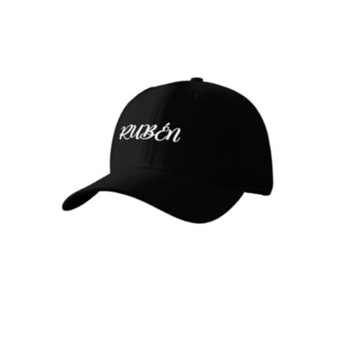 ZPUBLI+ Gorra de béisbol Personalizada con Nombre Bordado. Bordado Colores y Opciones de personalización. Gorras para niños y Adultos. (FR/ES, Letras, S, Niños, Negro)