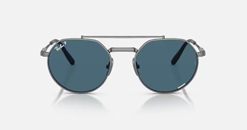 Ray-Ban Óculos de sol redondos RB8265 Jack II Titanium, Metal/azul