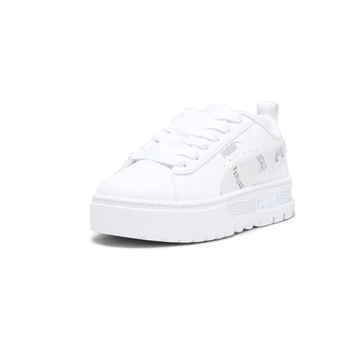PUMA Kids Girls Mayze Lace Up Sneakers Shoes Casual - White - Size 12 M2