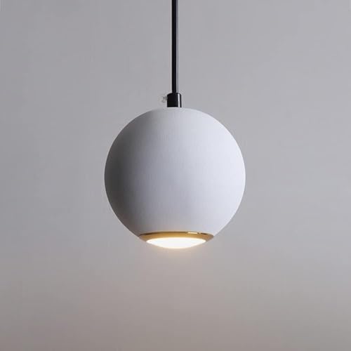 Suspension moderne LED en résine grise au fini architectural - 3