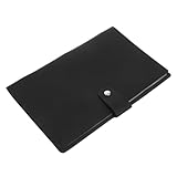 Homoyoyo 1 Speicherordner beachten dokumentenmappe schulordner Rechnungsordner aktenmappe Quittungsorganizer Desktop-Datei-Fall Büro Dateispeicheralbum Geschäfts Scheckheft PVC Black