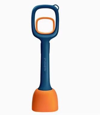 Elvara Dog Poop Scooper - Scooper for Small Medium Large Dogs - Indoor and Outdoor Cleaning Tool & Pooper Scooper with Short Handle (Blue)